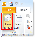 Napíšte novú e-mailovú správu v programe Outlook 2010