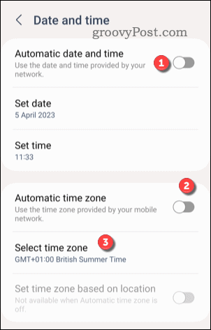 Nastavte si vlastné časové pásmo v systéme Android