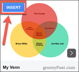 Vloženie Vennovho diagramu pomocou Cacoo do Dokumentov Google