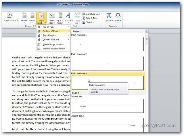 Ako pridať čísla stránok do dokumentov programu Microsoft Word