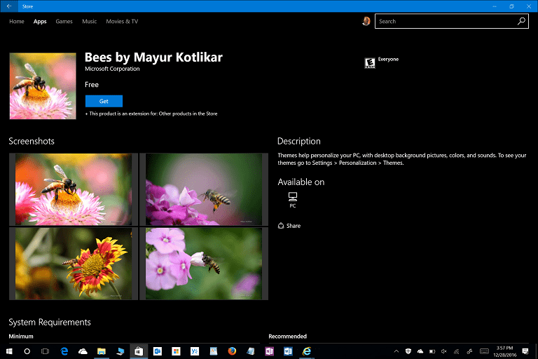 Témy, aktualizácia pre tvorcov systému Windows 10, prispôsobenie, ovládací panel