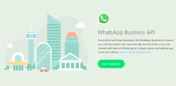 Spoločnosť WhatsApp rozšírila svoje obchodné nástroje zavedením rozhrania WhatsApp Business API, ktoré umožňuje správu stredným a veľkým podnikom a opravené posielanie nepropagačných správ zákazníkom, ako sú pripomenutia termínov, informácie o doprave alebo vstupenky na udalosti a ďalšie sadzba.