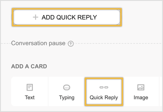 Kliknutím pridáte kartu Rýchla odpoveď a potom kliknite na položku Pridať rýchlu odpoveď.