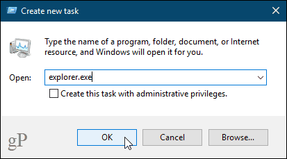Vytvorte nové dialógové okno úlohy v Správcovi úloh systému Windows 10