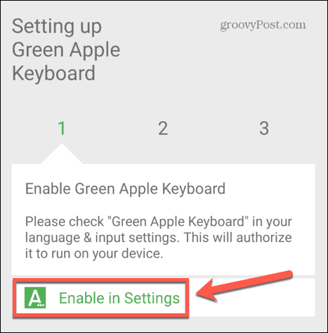 povoliť klávesnicu zeleného jablka v nastaveniach