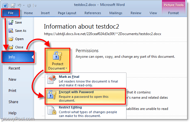 heslo chráni dokument balíka Office 2010