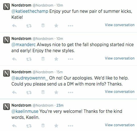 nordstrom twitter feed