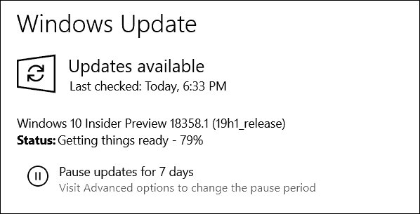 Windows 10 19H1 Zostaviť 18358