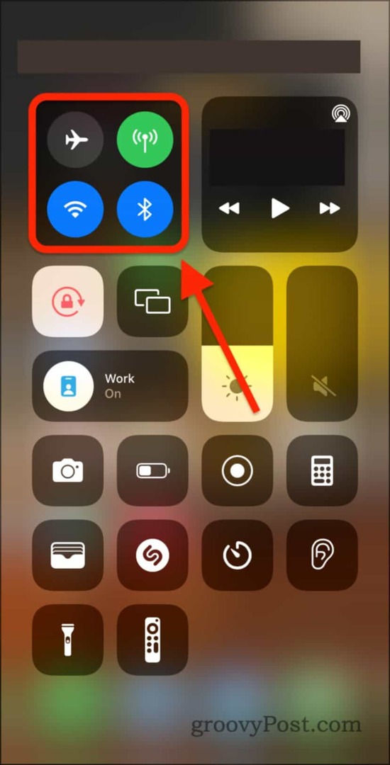 Control Center na iPhone