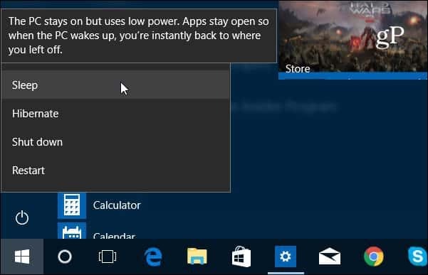 Windows 10 Vypnutie, reštart, dlhodobý spánok a režim spánku