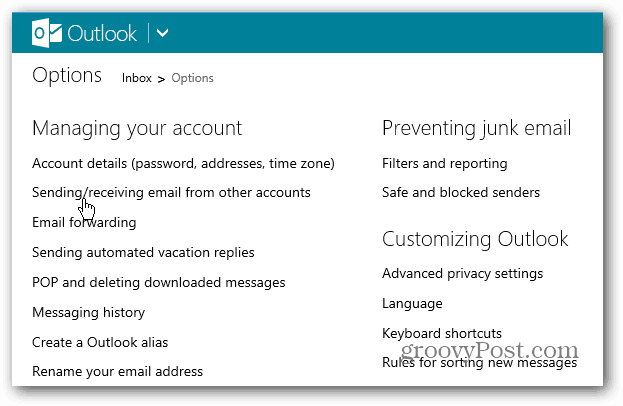 Tip pre Outlook.com: Nastavte predvolený e-mailový účet