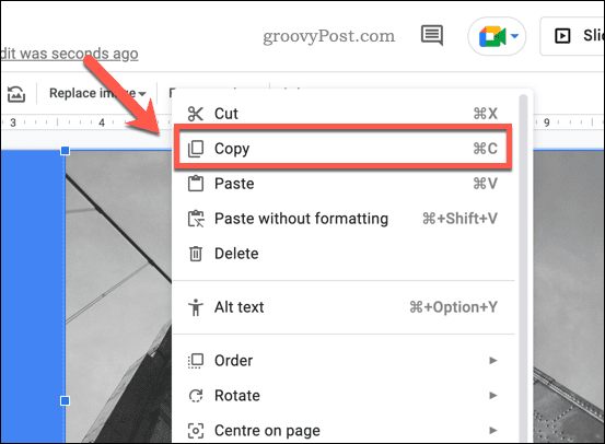 Skopírujte obrázok v Prezentáciách Google