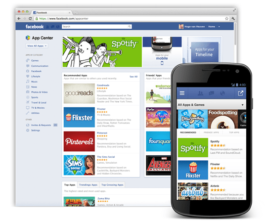 Facebook sa zameriava na mobilných používateľov pomocou nového centra aplikácií