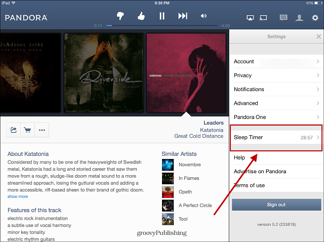 Pandora pridáva funkciu časovača vypnutia pre iPad