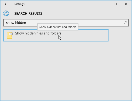 Vyhľadávanie nastavení systému Windows 10