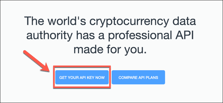 coinmarketcap získa kľúč API
