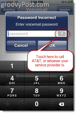 Chyba zariadenia iPhone MEssage „Nesprávne heslo zadajte heslo hlasovej pošty“