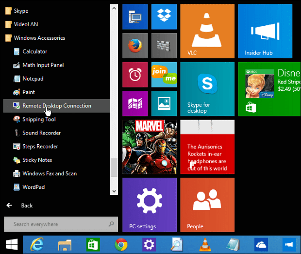 Vyhľadajte nástroje na správu a systém v systéme Windows 8.1