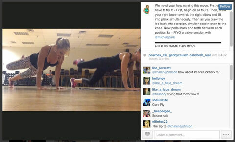 video sekvencie cvičení instagramu