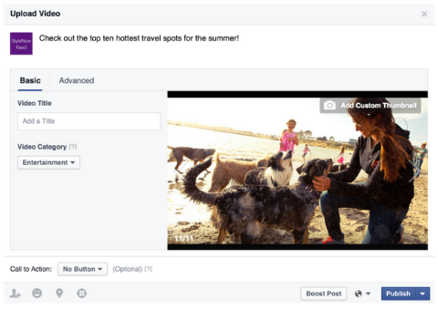 Facebook vylepšenia nahrávania videa