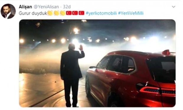 Domáce auto prezidenta Erdogana otriaslo sociálnymi médiami! Zvýšenie počtu sledovateľov ...