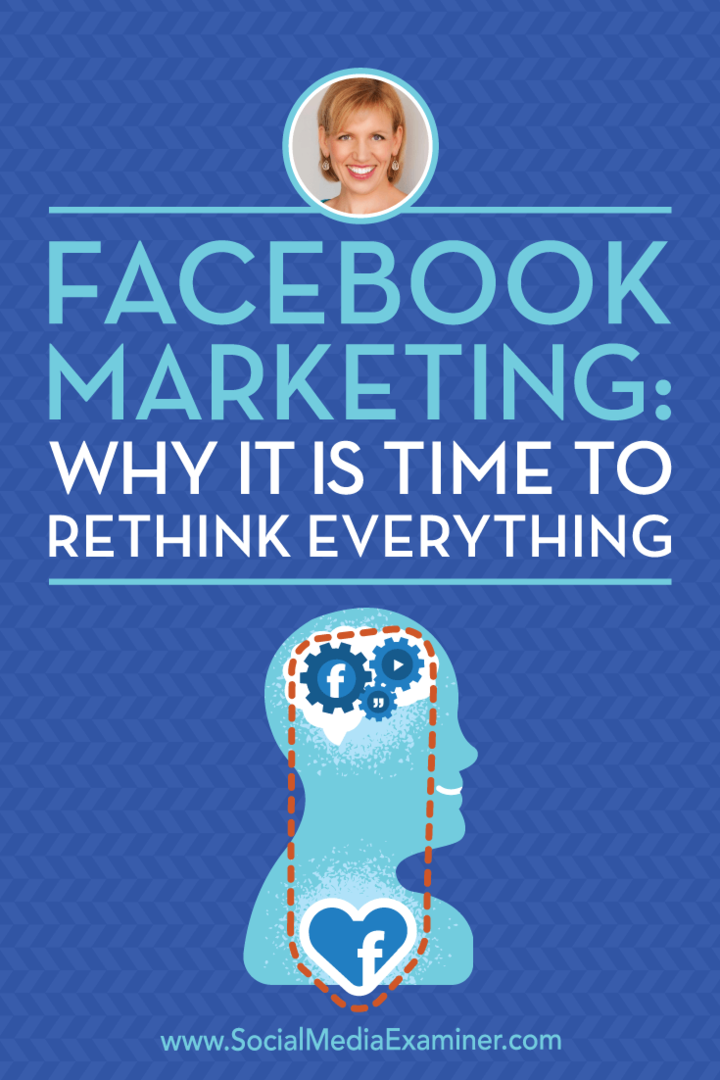 Facebook Marketing: Prečo je čas prehodnotiť všetko, čo obsahuje postrehy od hostí v rámci podcastu Marketing v sociálnych sieťach.