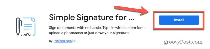 Dokumenty Google nainštalujte jednoduchý doplnok podpisu