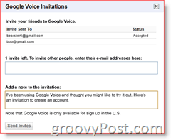 Snímka obrazovky hlasovej pozvánky Google