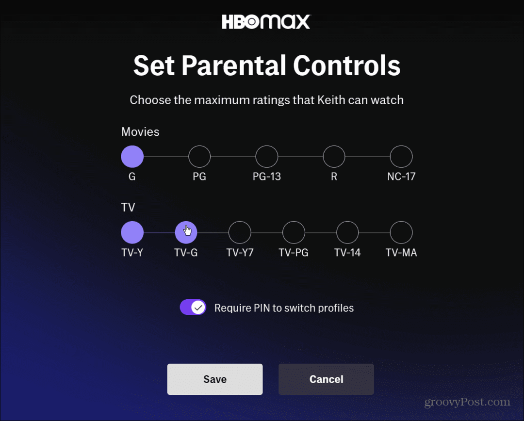 Rodičovská kontrola na HBO Max