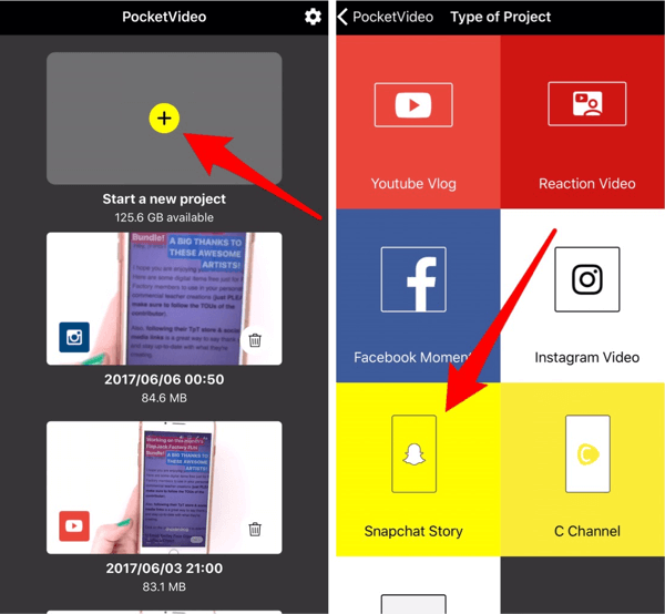 Klepnutím na Snapchat Story vytvoríte obsah pre svoj príbeh na Instagrame.
