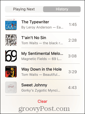 Apple zoznam histórie hudby mac