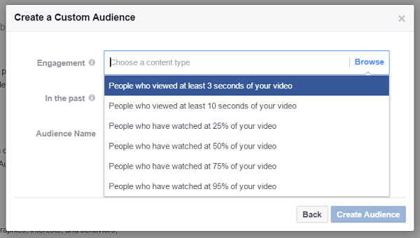Vytvorte si vlastné publikum ľudí, ktorí si pozreli aspoň tri sekundy predchádzajúceho videa.