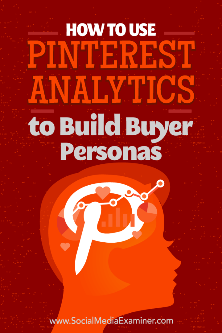 Ako používať Pinterest Analytics na vytvorenie Personas kupujúceho: Examiner pre sociálne médiá