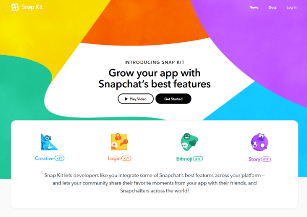 Snap Inc. predstavil Snap Kit, plnohodnotnú vývojársku súpravu, ktorá umožňuje tvorcom aplikácií prinášať do svojich aplikácií niektoré z najlepších častí Snapchatu.