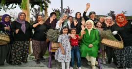 Prvá dáma Erdoğan navštívila Ekologickú dedinu a zbierala levanduľu v Ankare