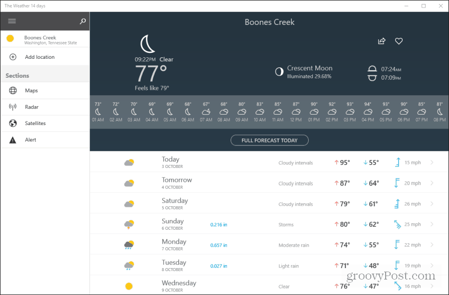 počasie 14 dní app