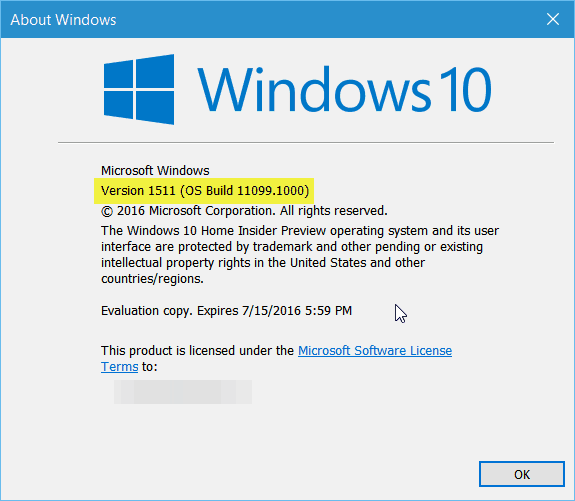Zostava 11099 Windows 10