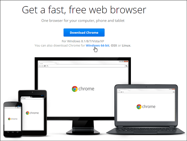 64-bitový prehliadač Google Chrome je teraz k dispozícii pre systémy Windows 7 a vyššie