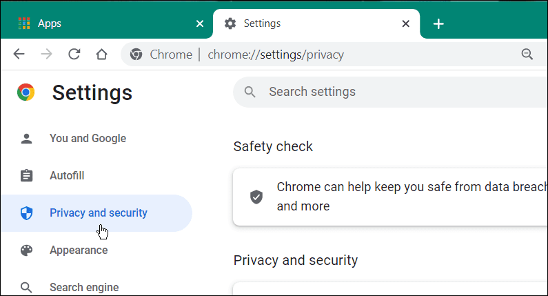 súkromie a zabezpečenie Chrome