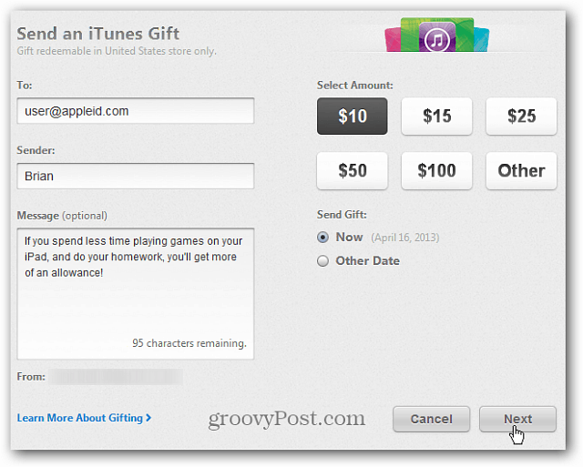 Ako posielať virtuálne darčekové karty iTunes zo zariadení iTunes alebo iOS