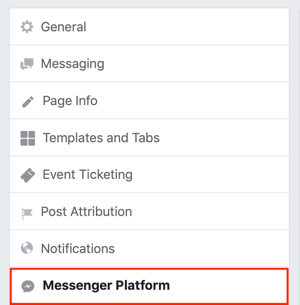 Odošlite na kartu Objaviť Facebook Messenger, krok 1.