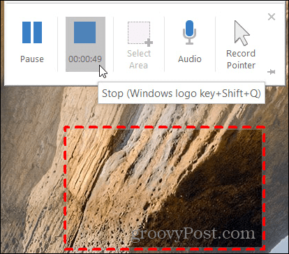 Zastavte nahrávanie obrazovky v PowerPointe