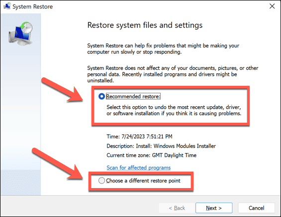možnosti obnovenia systému Windows 11