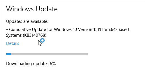 Kumulatívna aktualizácia systému Windows 10 KB3140768