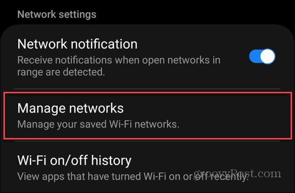 zabudnite na pripojenie Wi-Fi v systéme Android