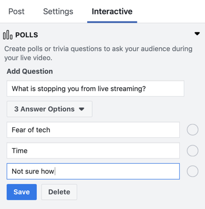 Ako používať Facebook Live vo svojom marketingu, krok 5.
