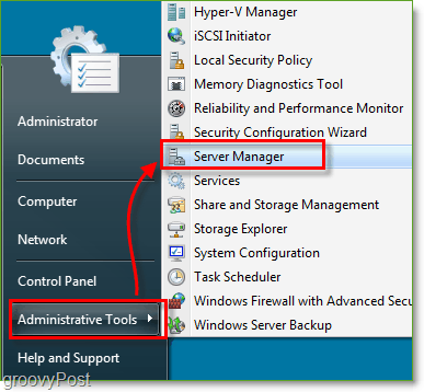 Screenshot - Windows Server 2008 Launch Server Manager