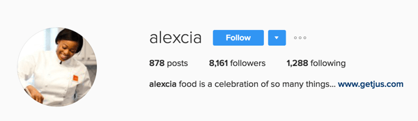 Počet svojich sledovateľov v službe Instagram si môžete pozrieť nad životopisom svojho profilu.