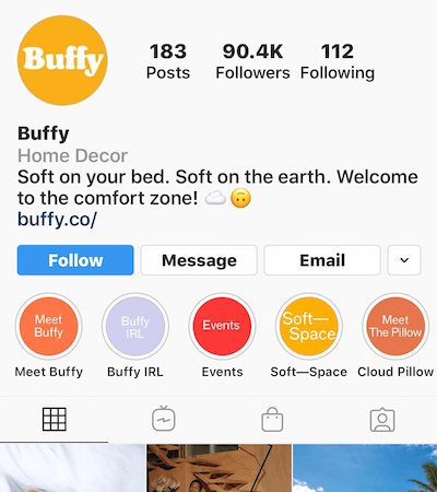 Instagram zvýrazňuje albumy na profile Buffy