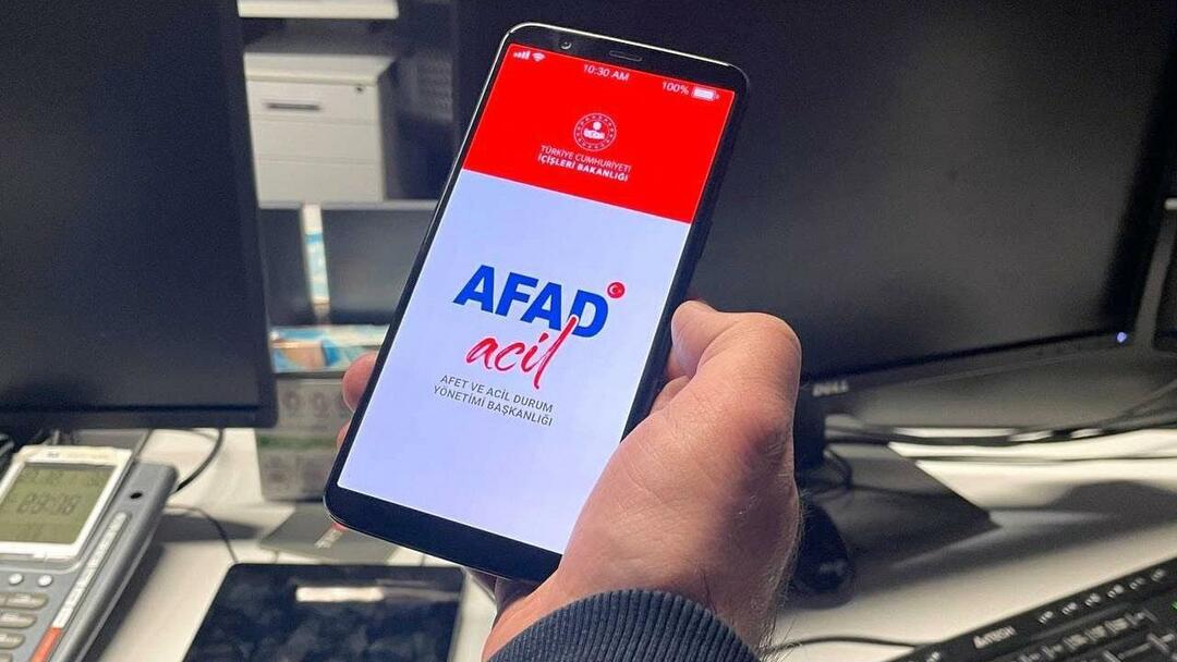 Aplikácia tiesňového volania AFAD